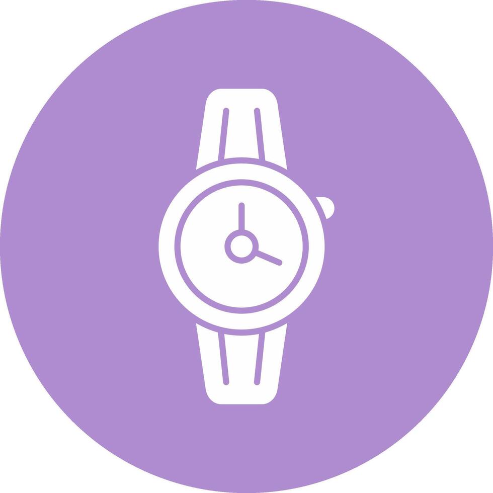 icono de círculo de glifo de reloj de pulsera vector