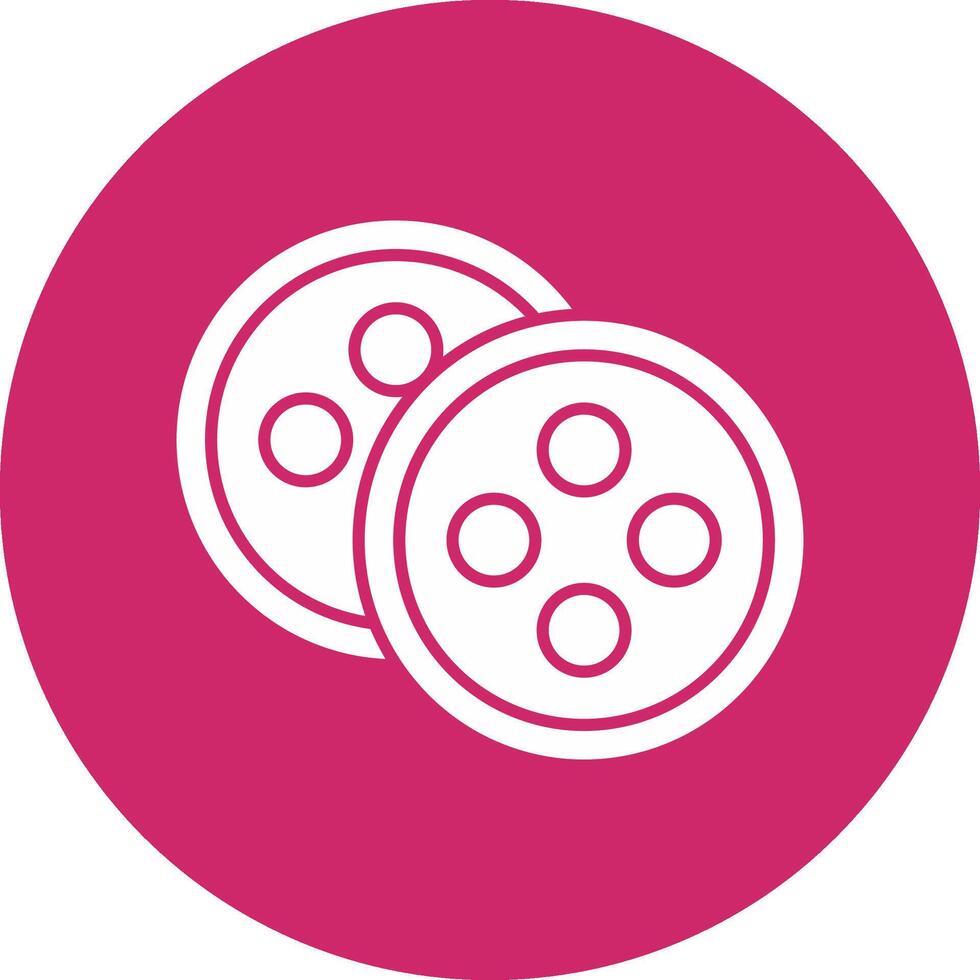 Botton Glyph Circle Icon vector