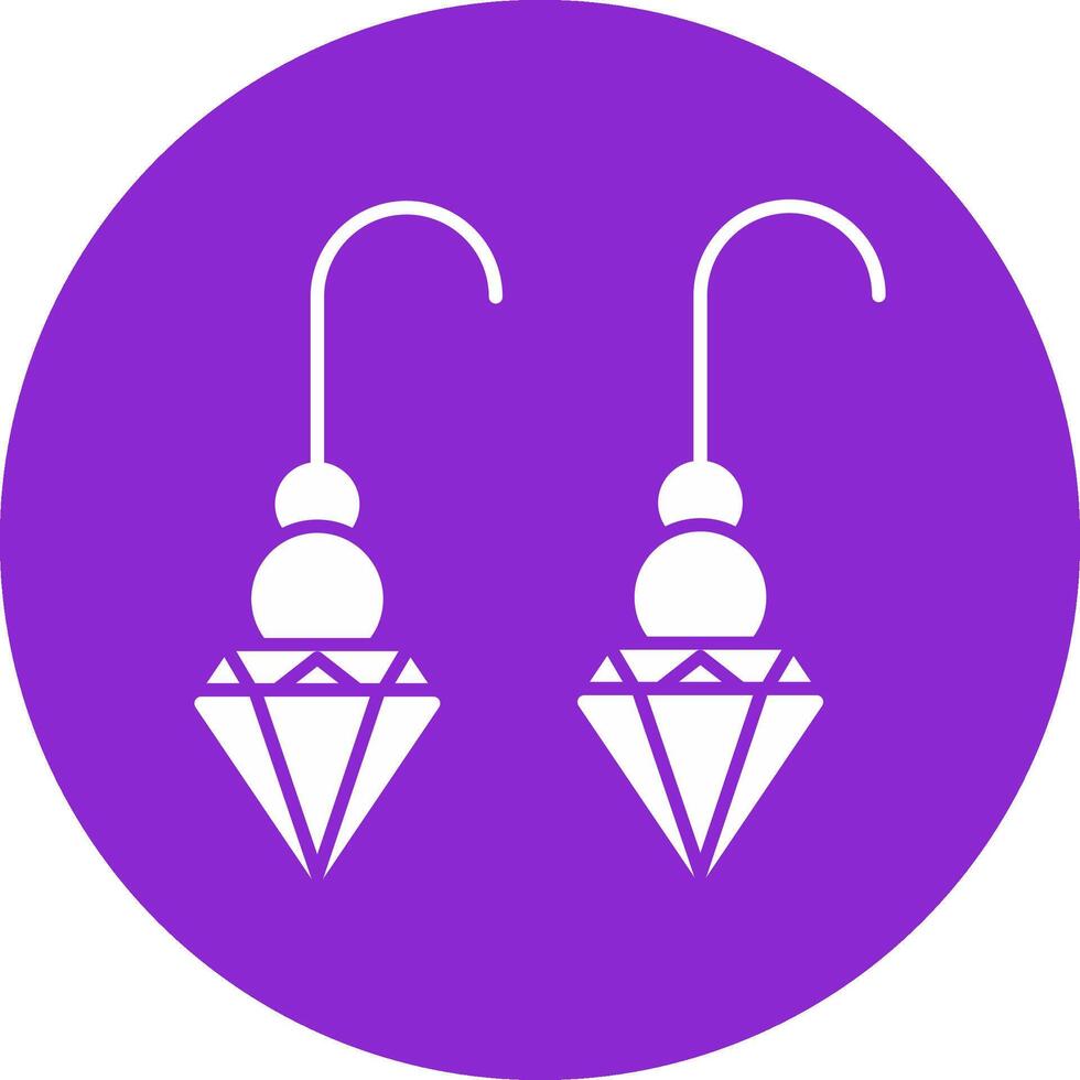 Round Earrings Glyph Circle Icon vector