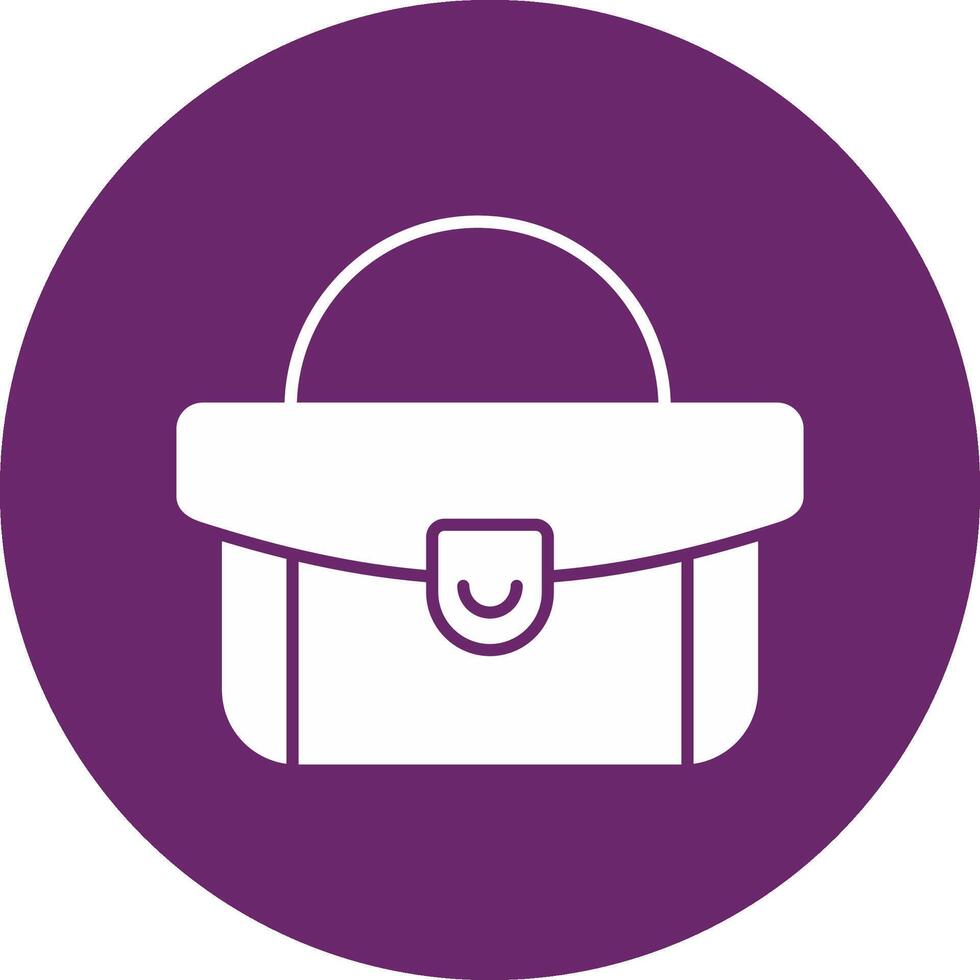 Woman Bag Glyph Circle Icon vector