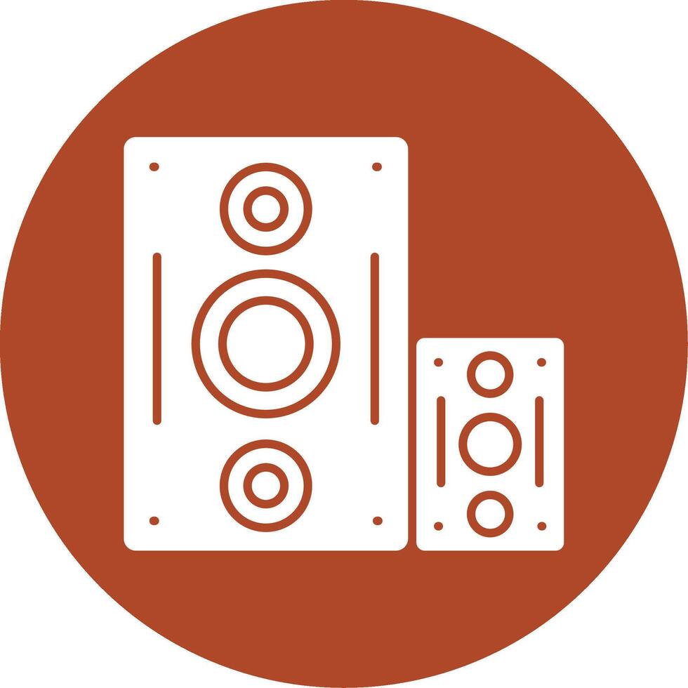 Speaker Glyph Circle Icon vector