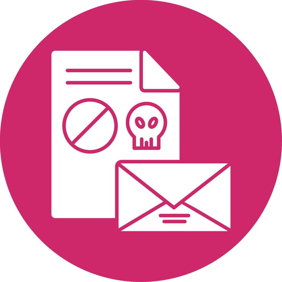 Spam Glyph Circle Icon vector