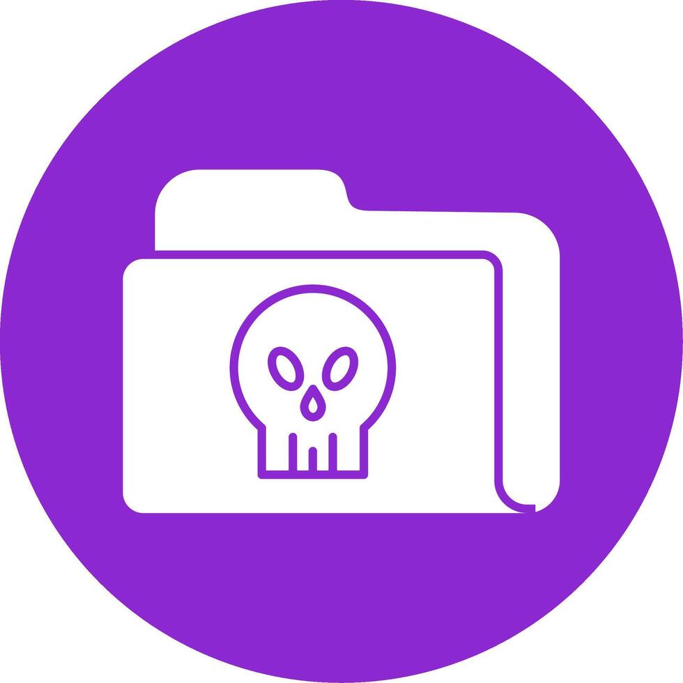 Folder Glyph Circle Icon vector