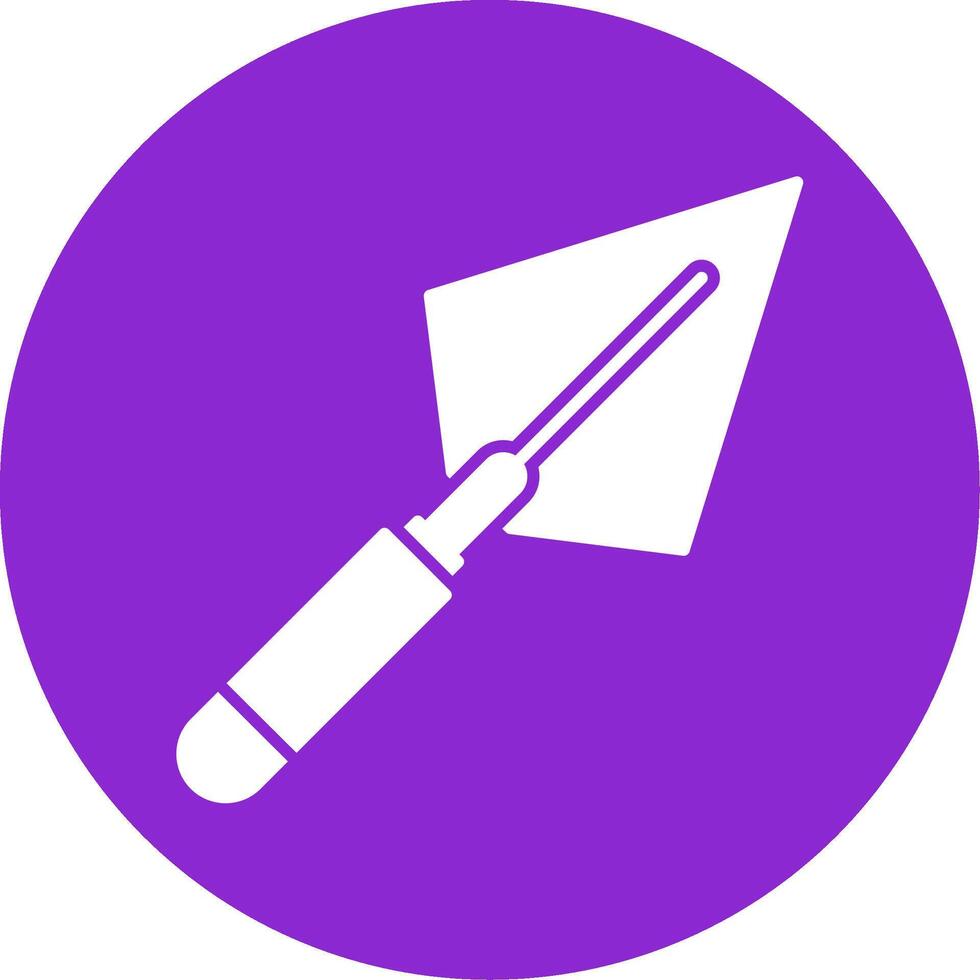 Trowel Glyph Circle Icon vector