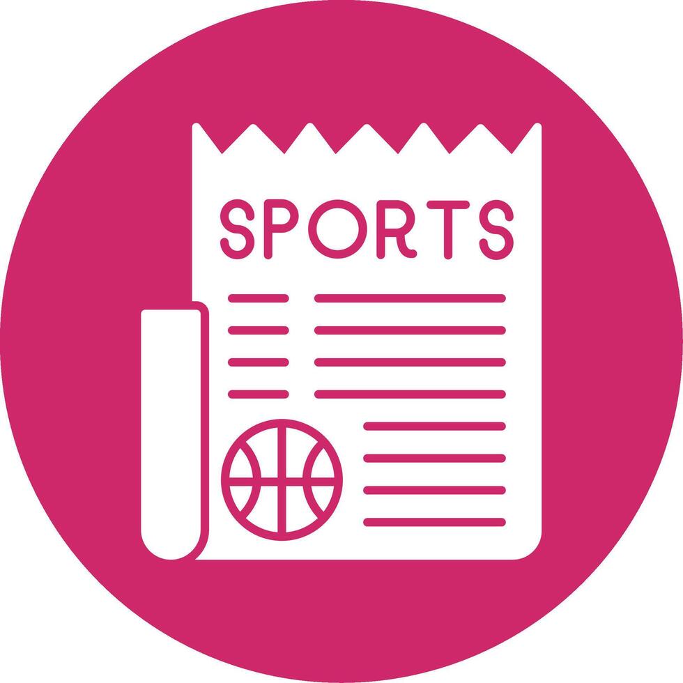 Sports News Glyph Circle Icon vector