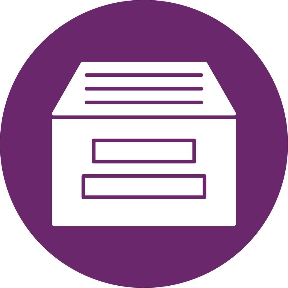 Archive Glyph Circle Icon vector
