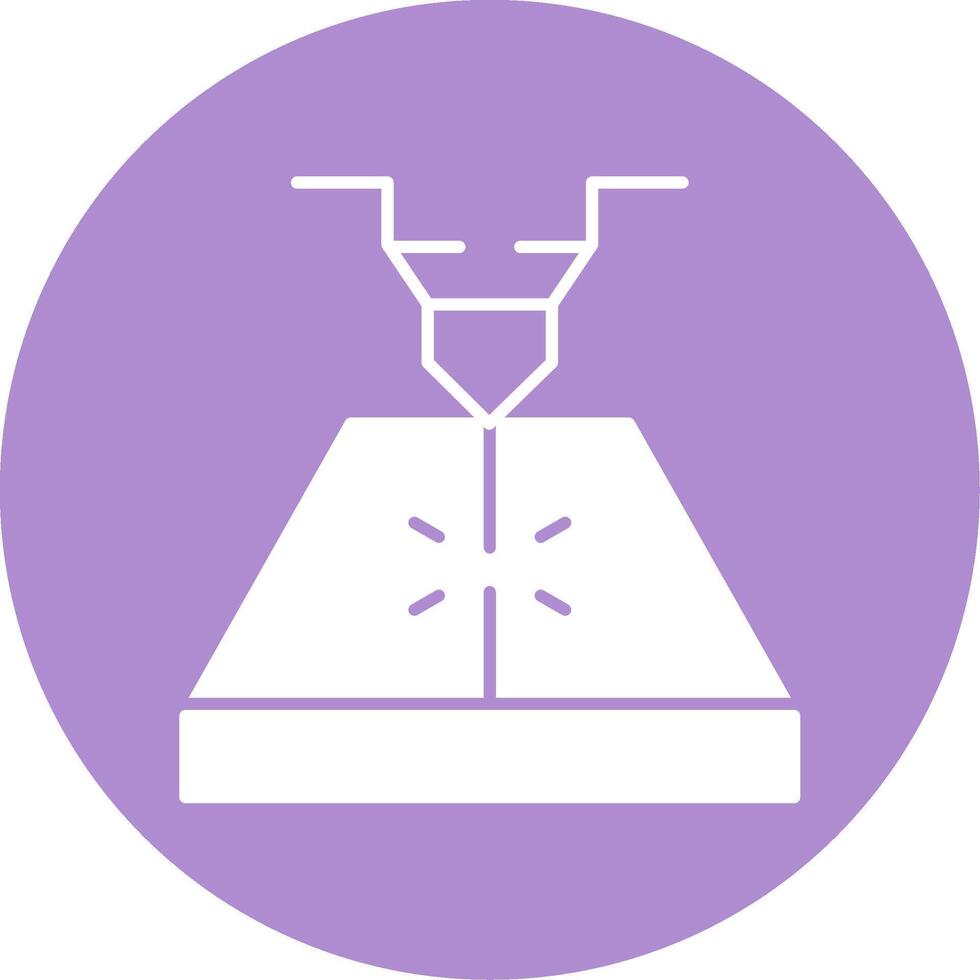 Laser Glyph Circle Icon vector