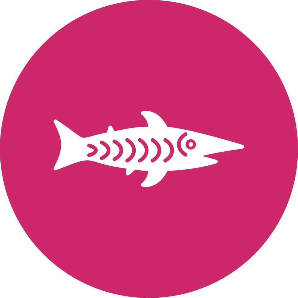 tiburón glifo circulo icono vector