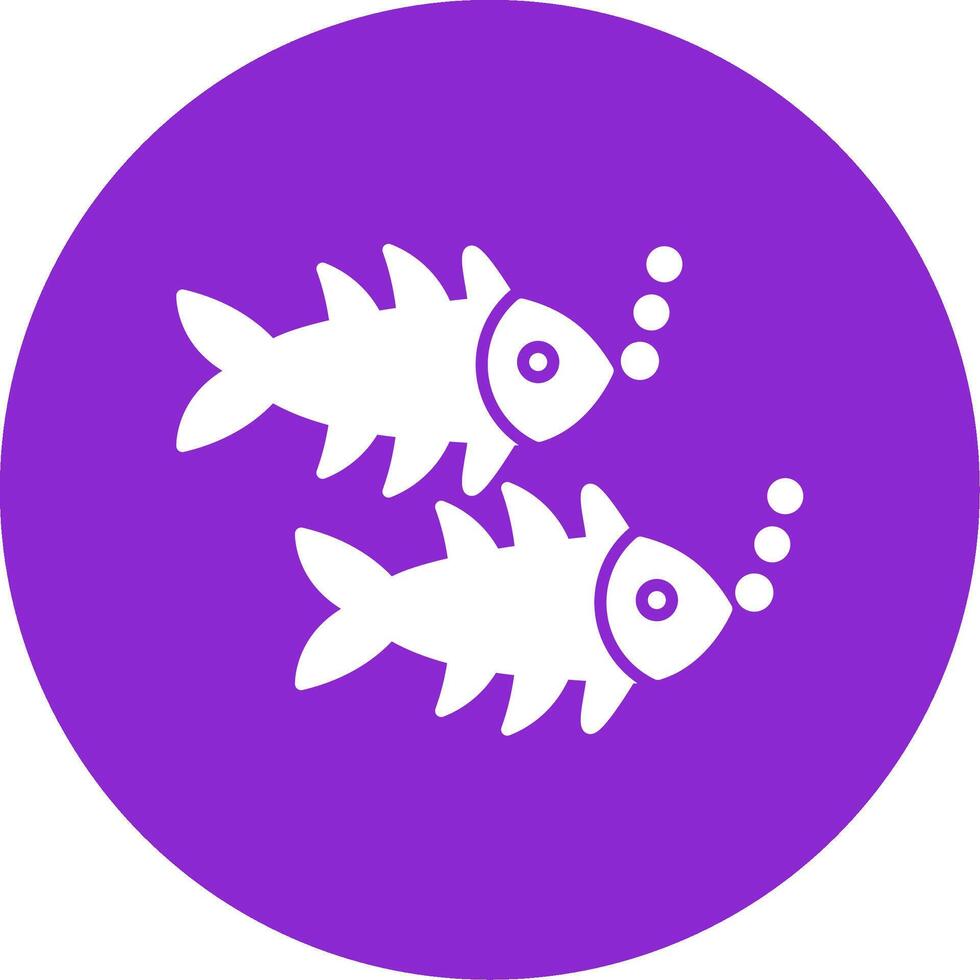 Codfish Glyph Circle Icon vector