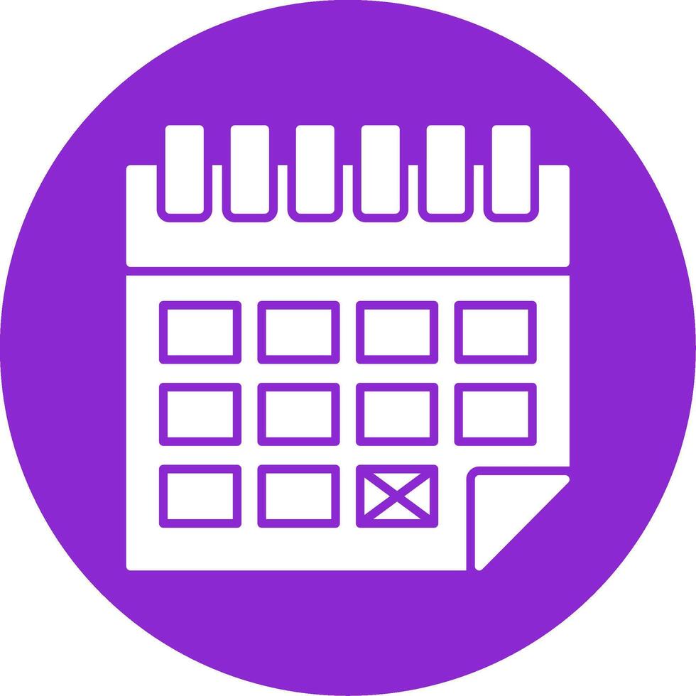 Date Glyph Circle Icon vector