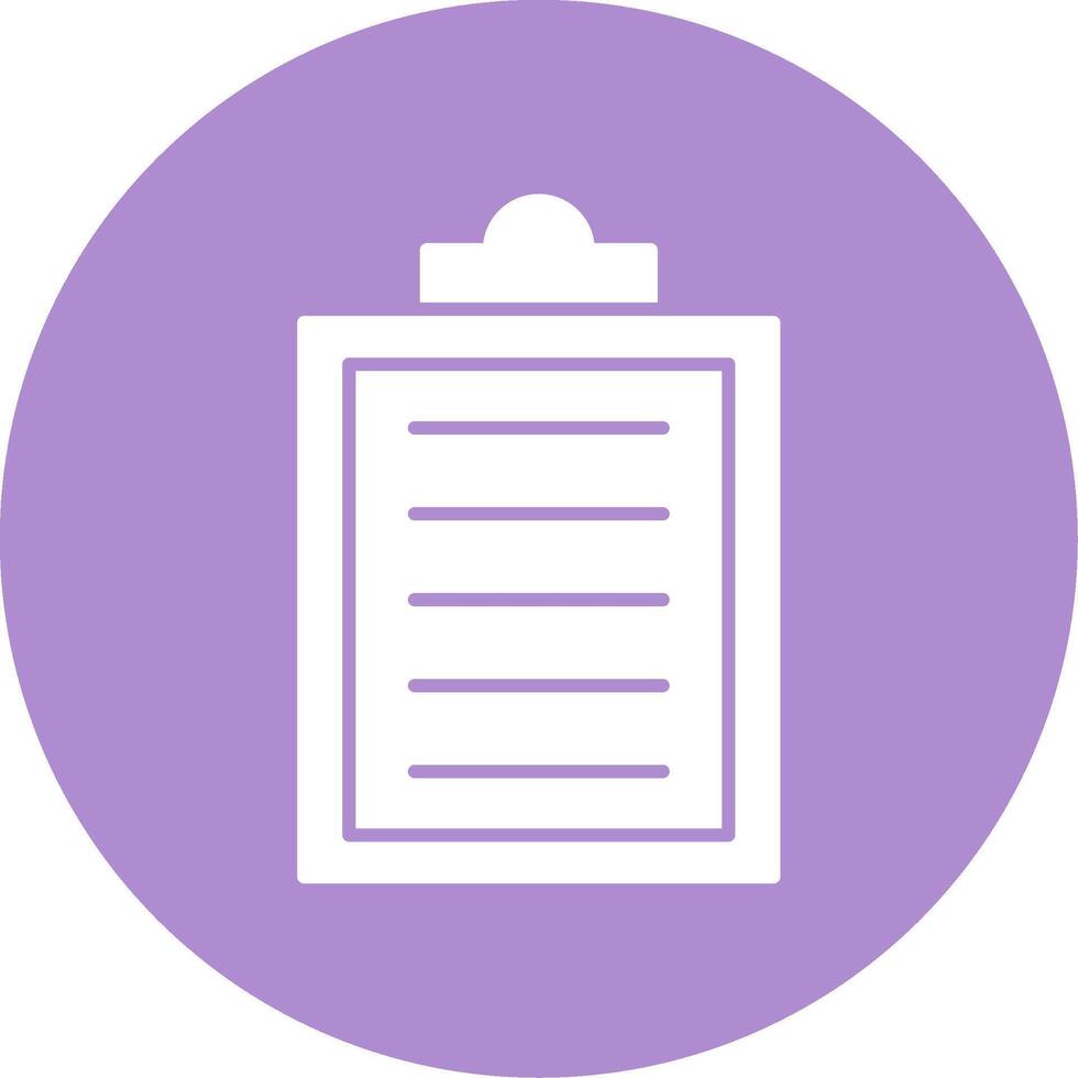 Clipboard Glyph Circle Icon vector