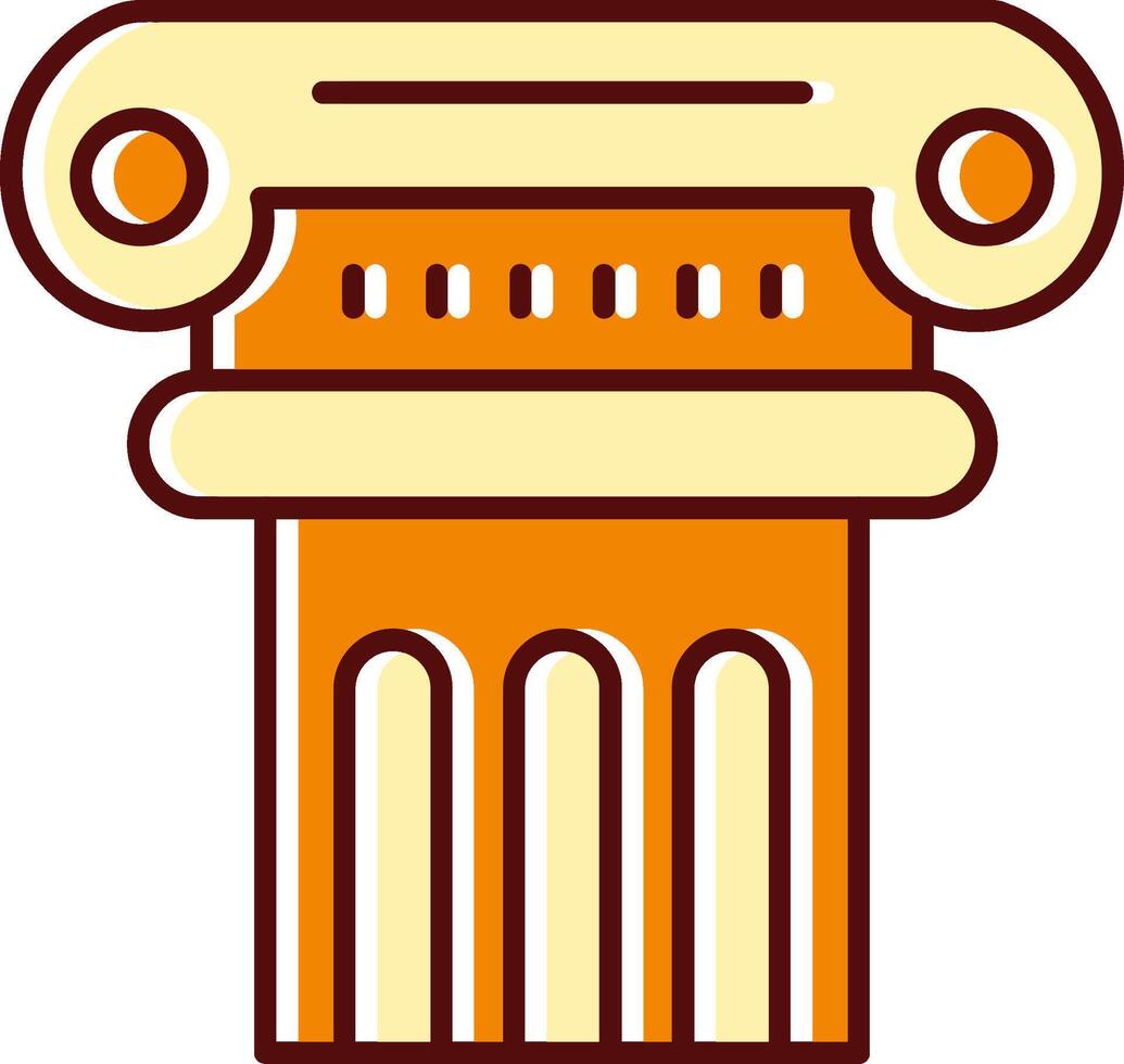 Column filled Sliped Retro Icon vector