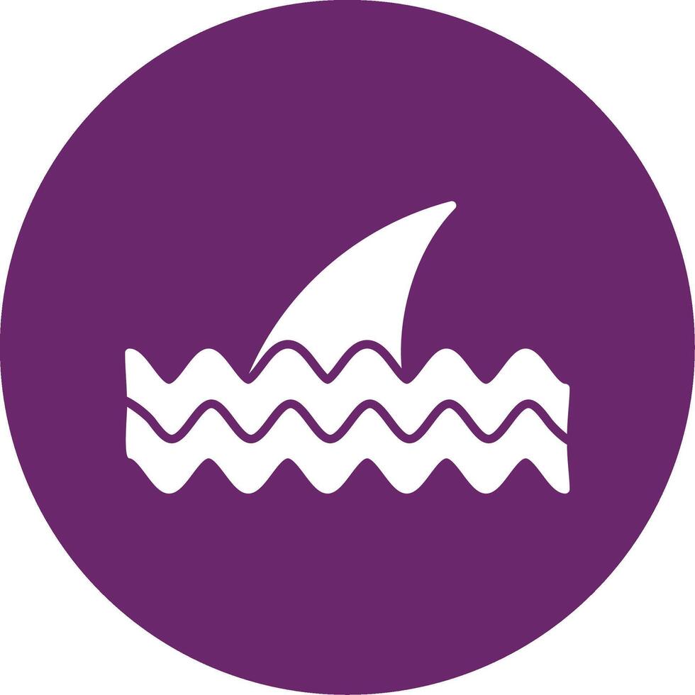 Fins Glyph Circle Icon vector