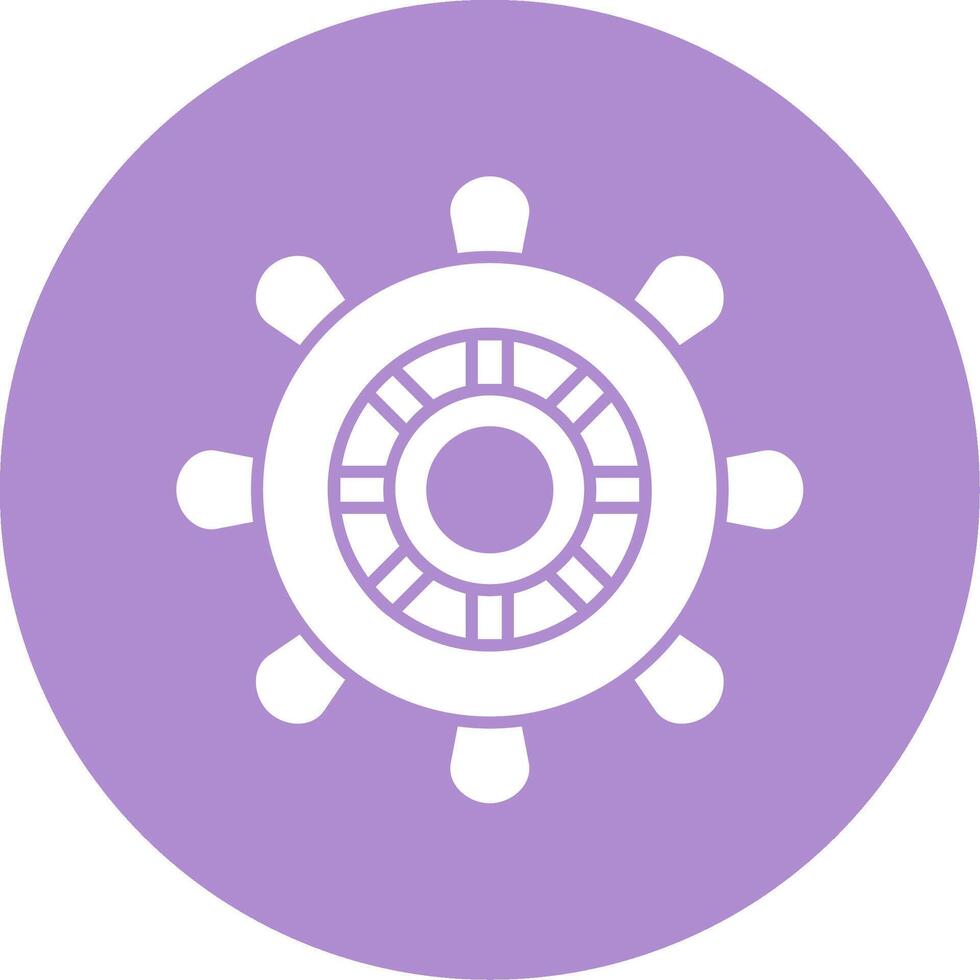 Helm Glyph Circle Icon vector