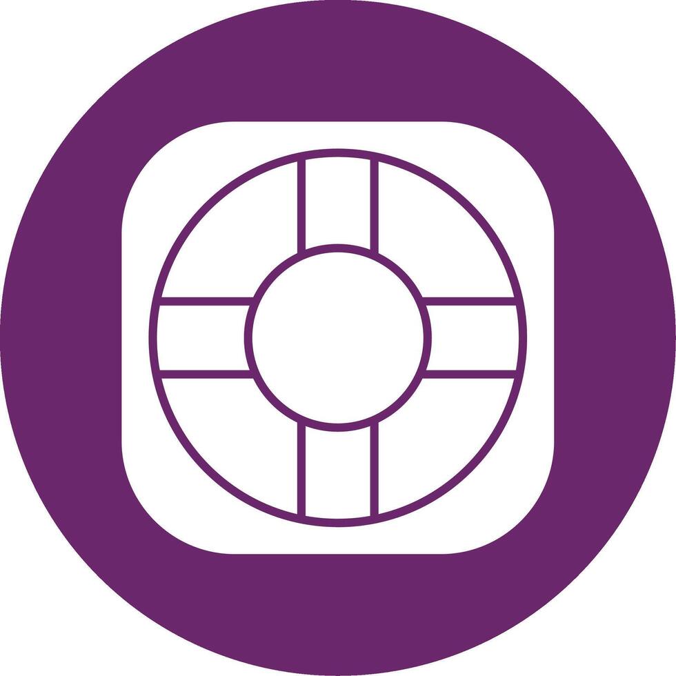 Lifebuoy Glyph Circle Icon vector