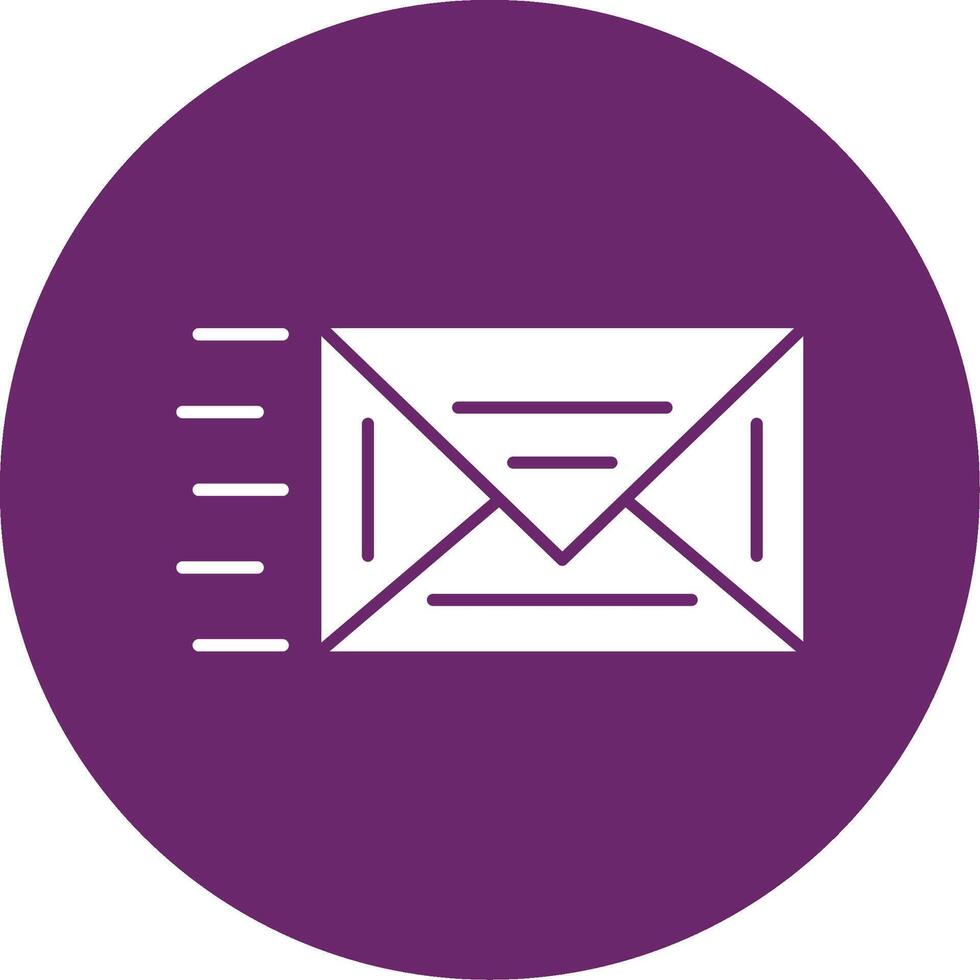 Mail Glyph Circle Icon vector