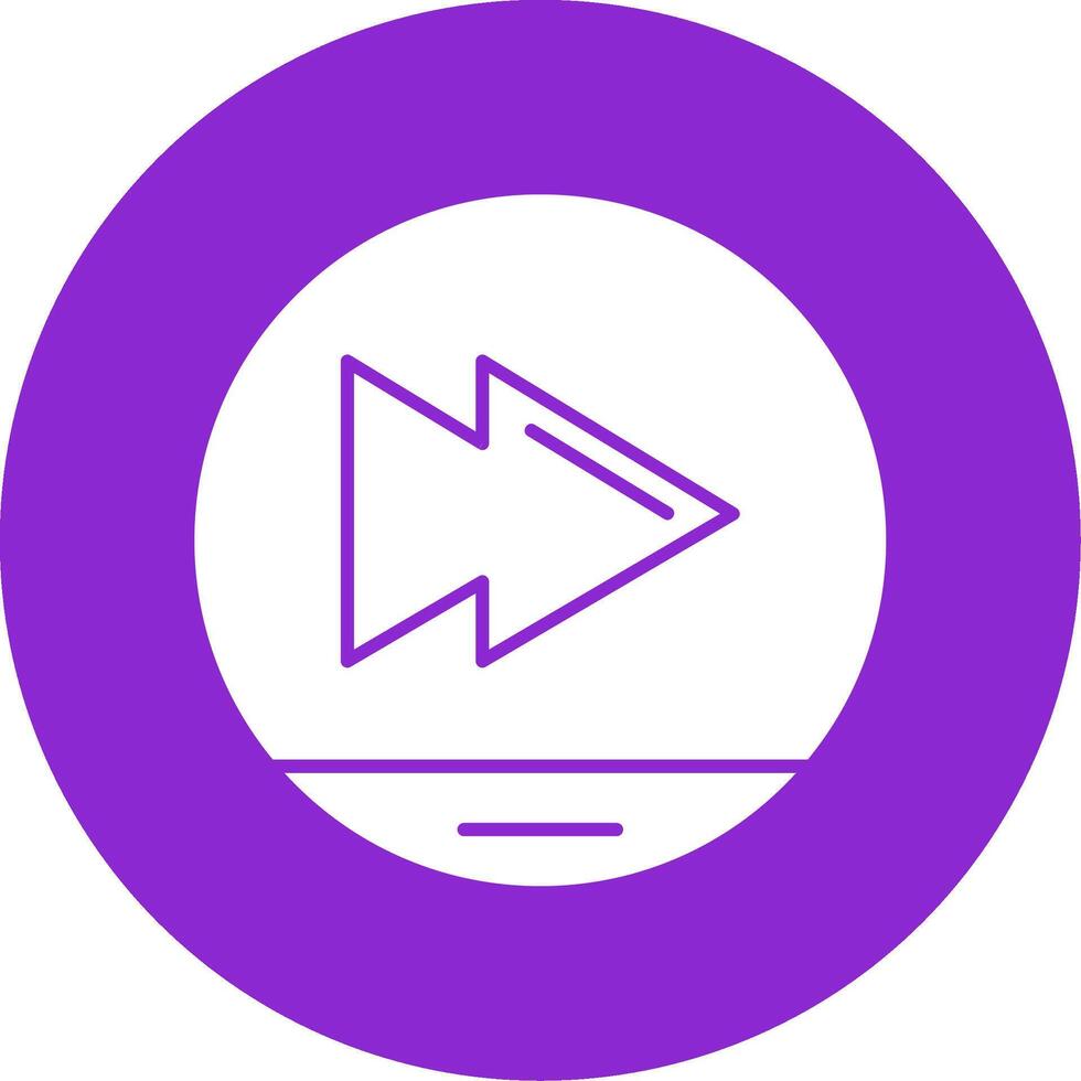 Skip Glyph Circle Icon vector