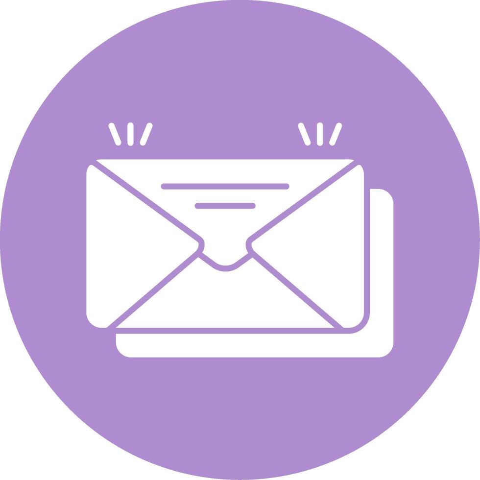Mail Glyph Circle Icon vector