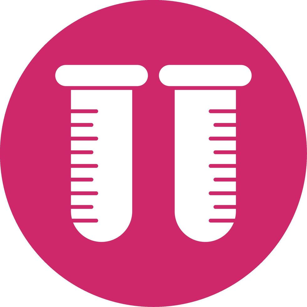 Test Tube Glyph Circle Icon vector