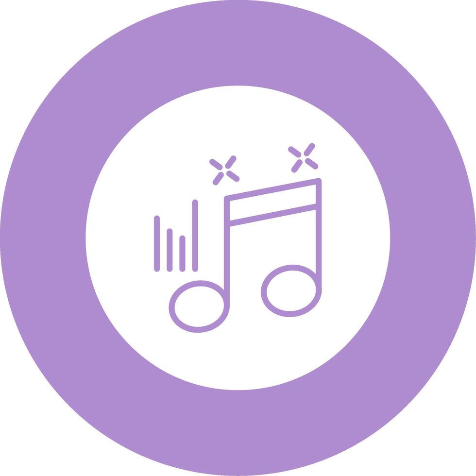 Musical Note Glyph Circle Icon vector