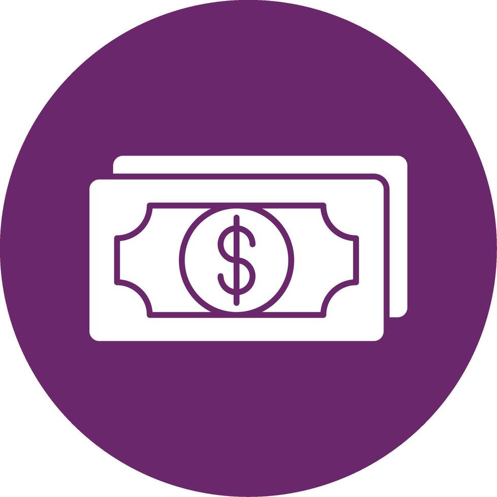 Money Glyph Circle Icon vector