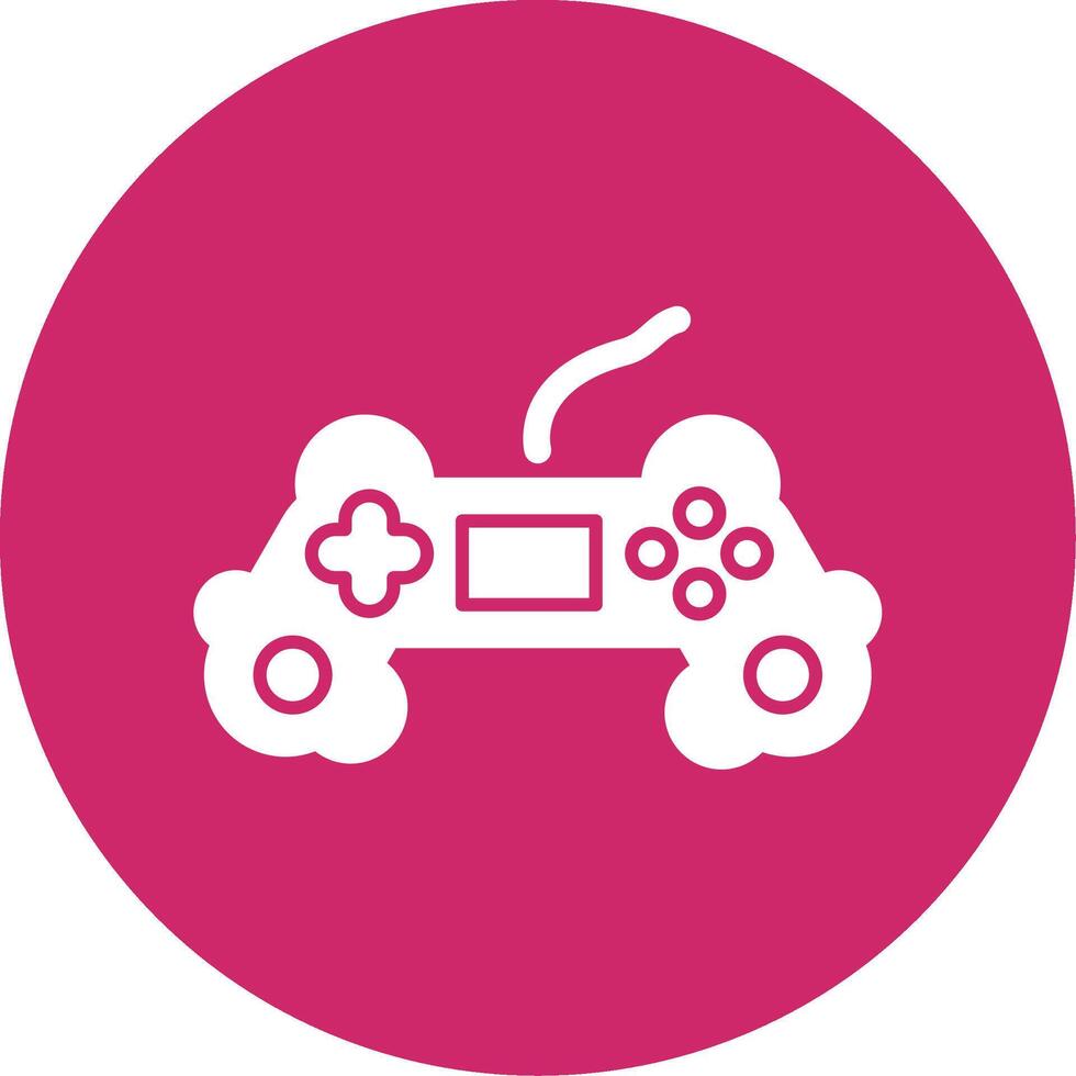 Game Controller Glyph Circle Icon vector