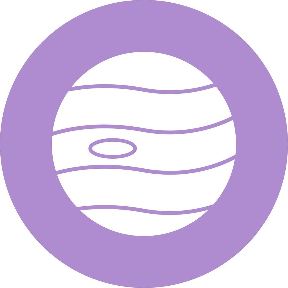 Planet Glyph Circle Icon vector