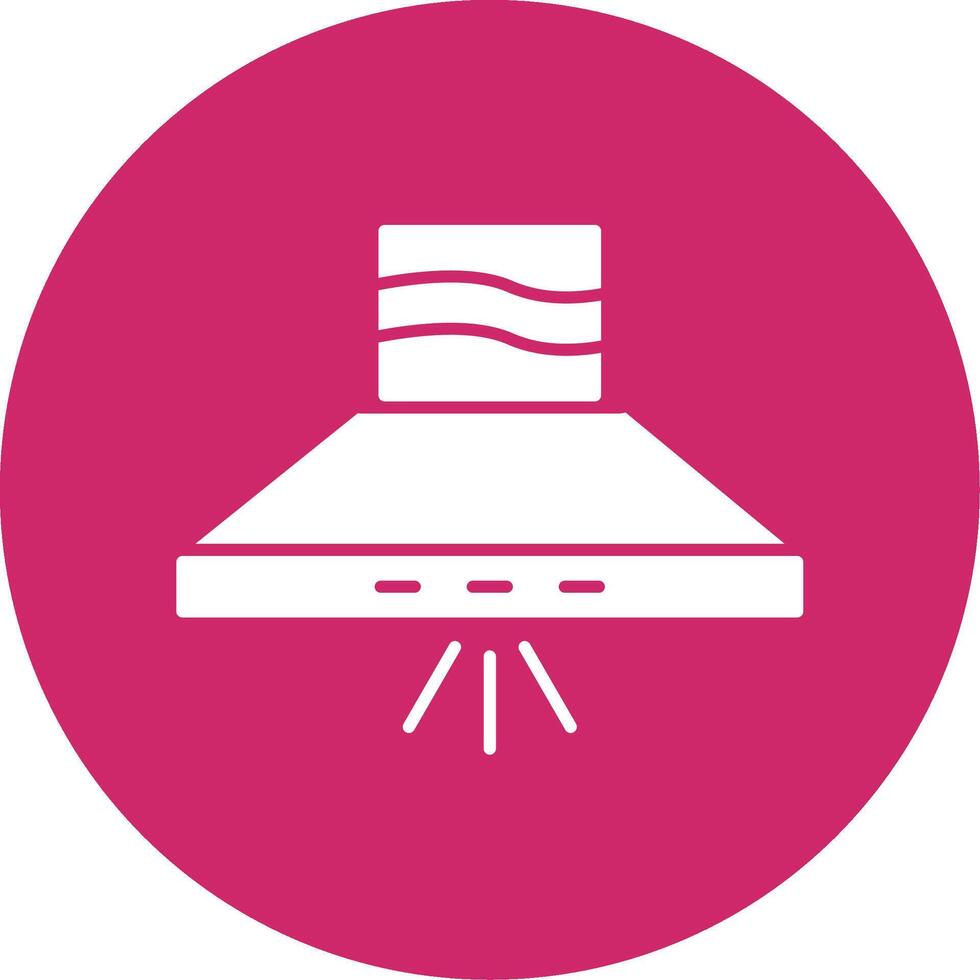 Kitchen Hood Glyph Circle Icon vector