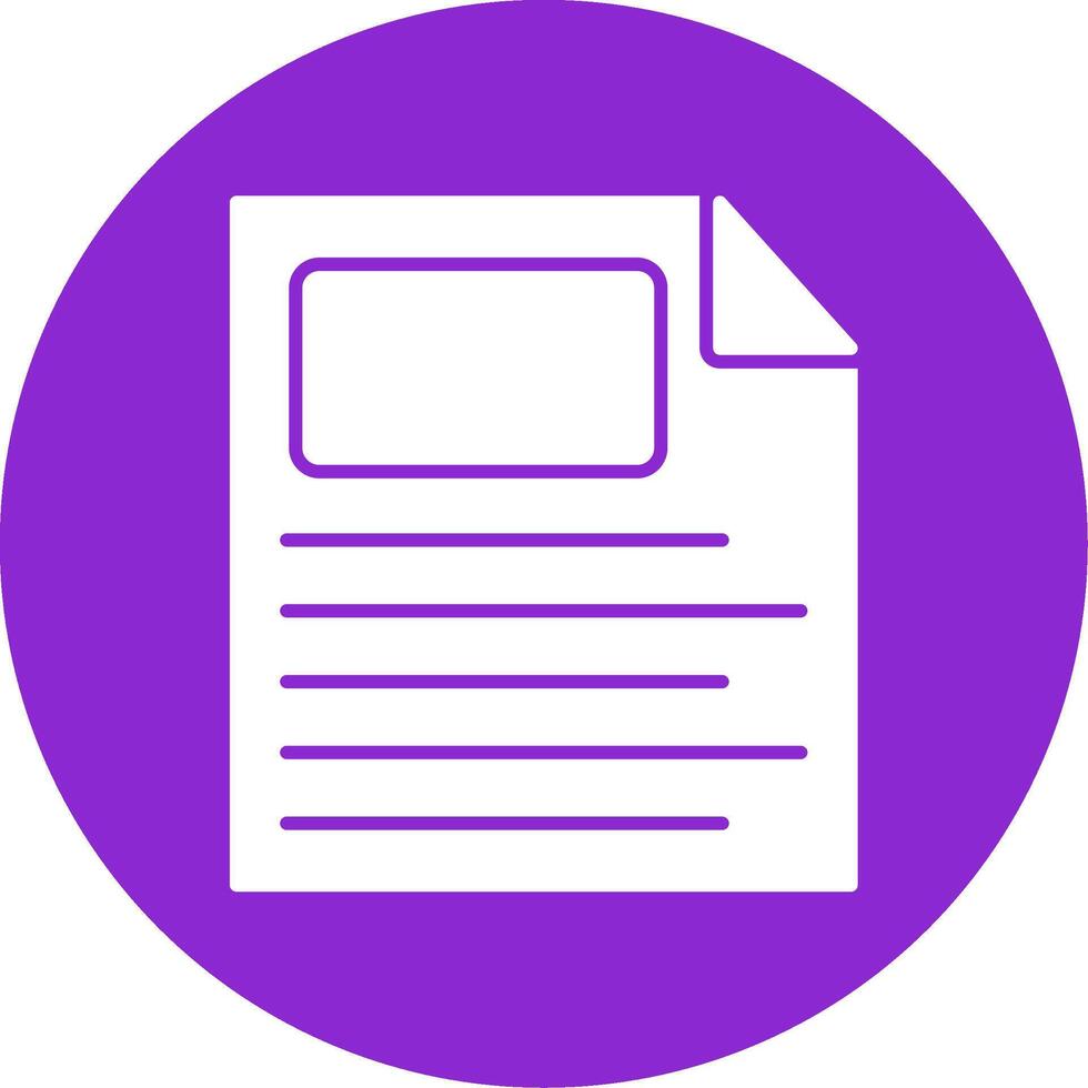 File Glyph Circle Icon vector
