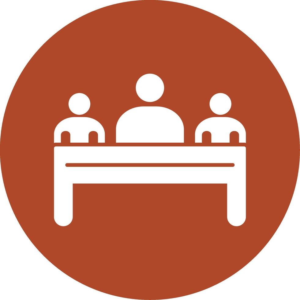 Business People Glyph Circle Icon vector
