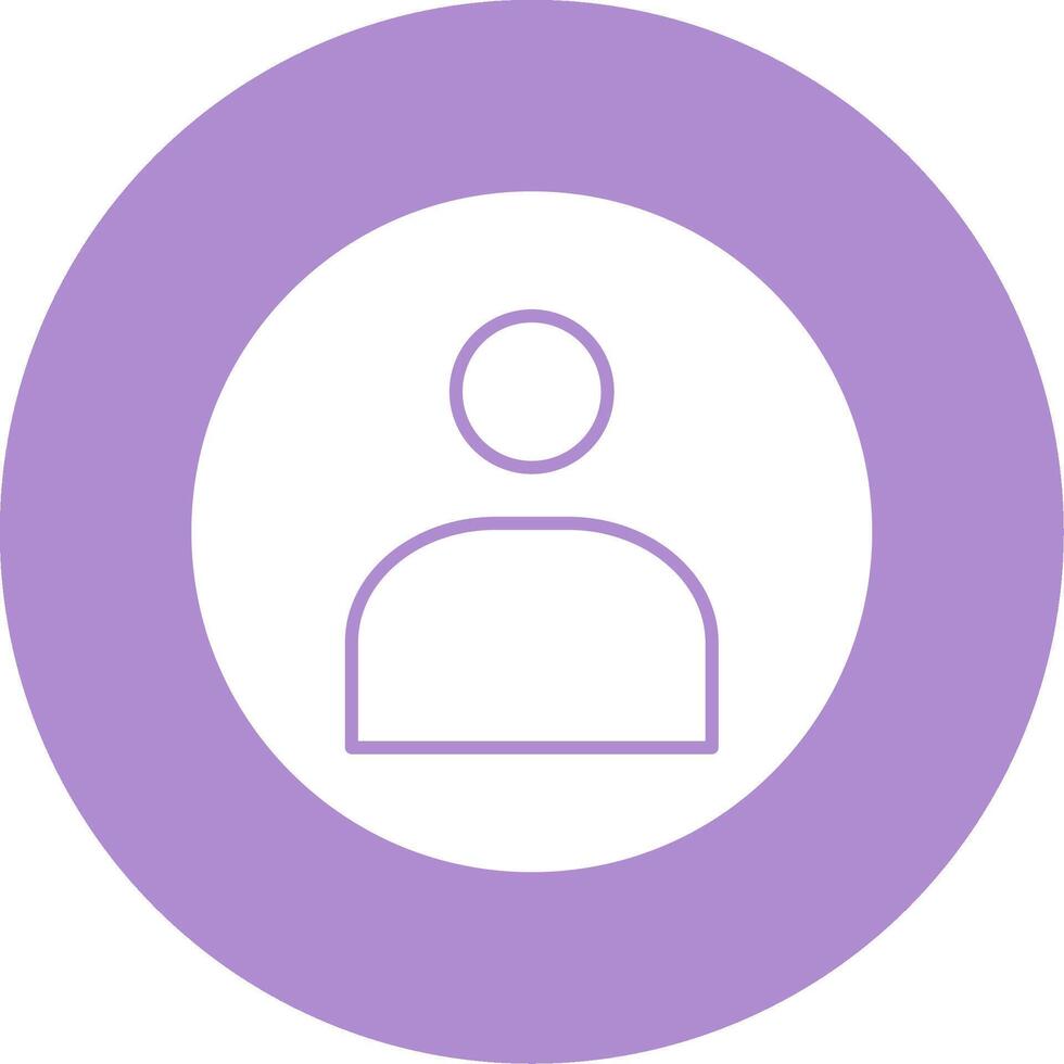 User Glyph Circle Icon vector