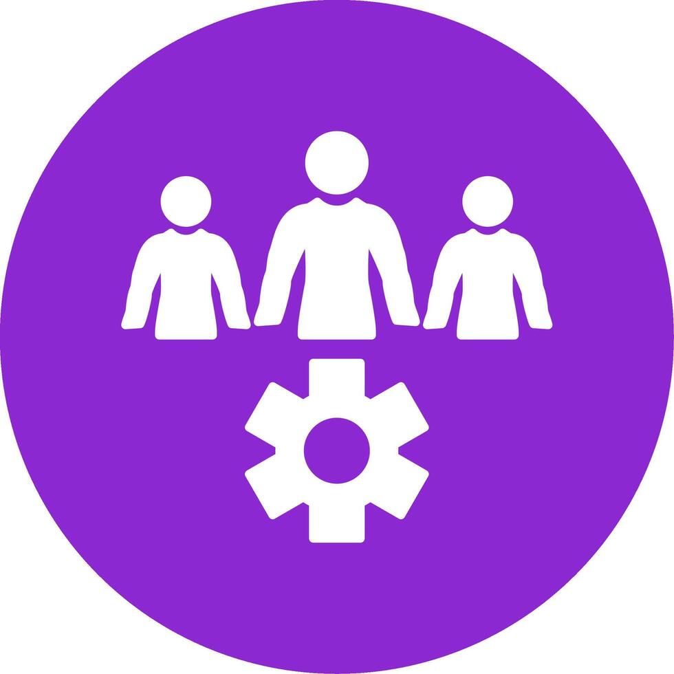 Business People Glyph Circle Icon vector