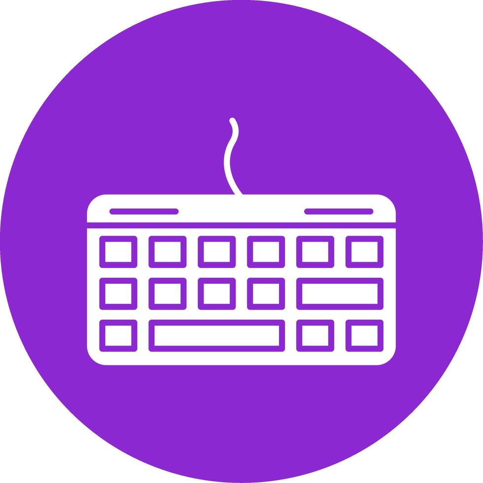 keyboard Glyph Circle Icon vector