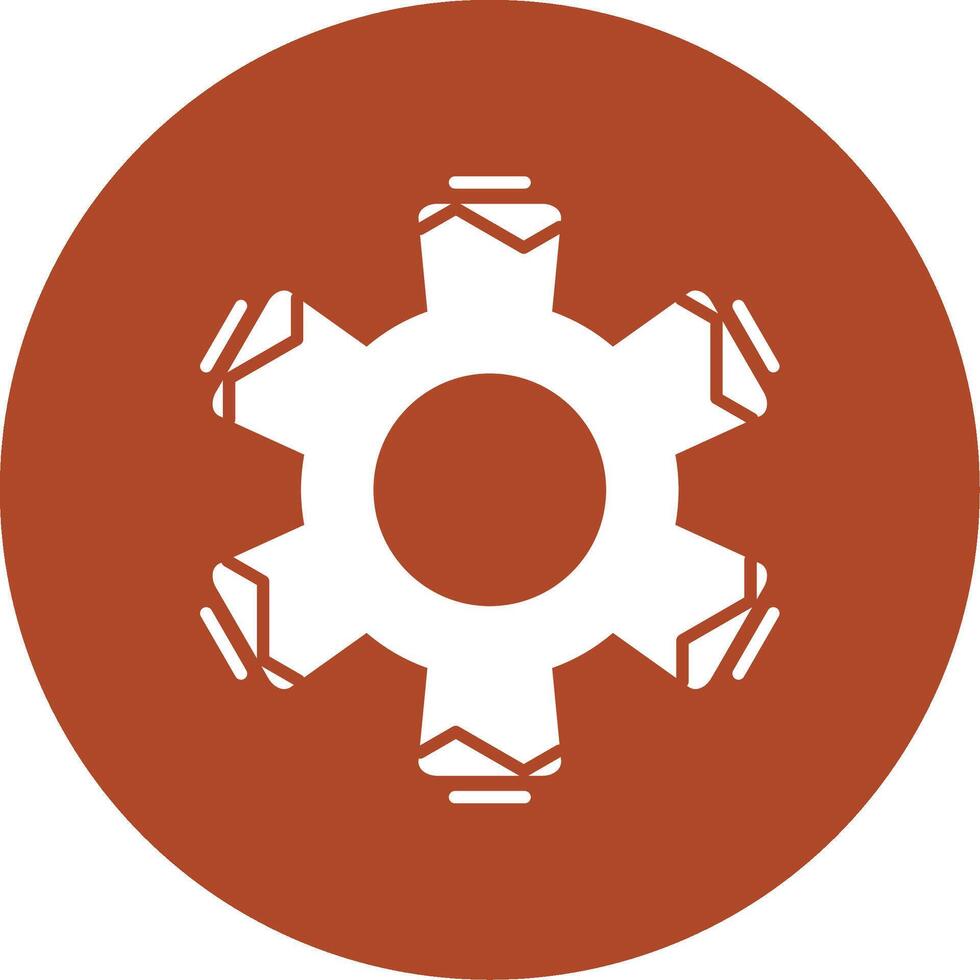 Setting Glyph Circle Icon vector