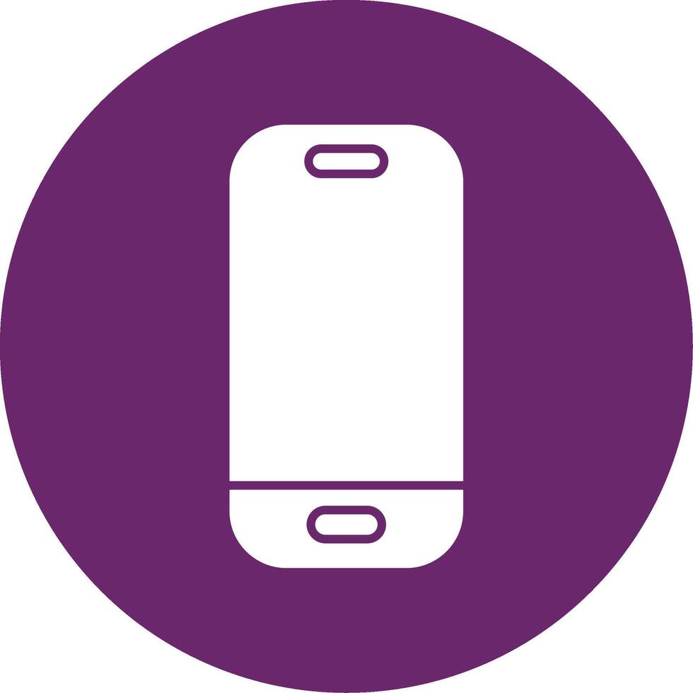 Smartphone Glyph Circle Icon vector