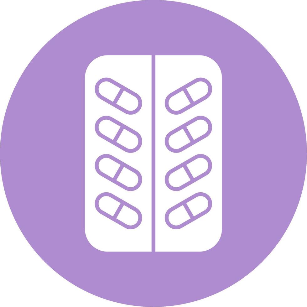 Pill Glyph Circle Icon vector