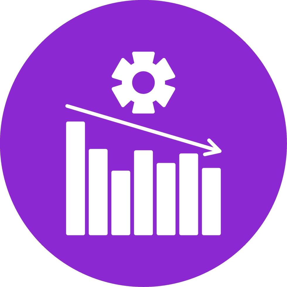 Management Glyph Circle Icon vector