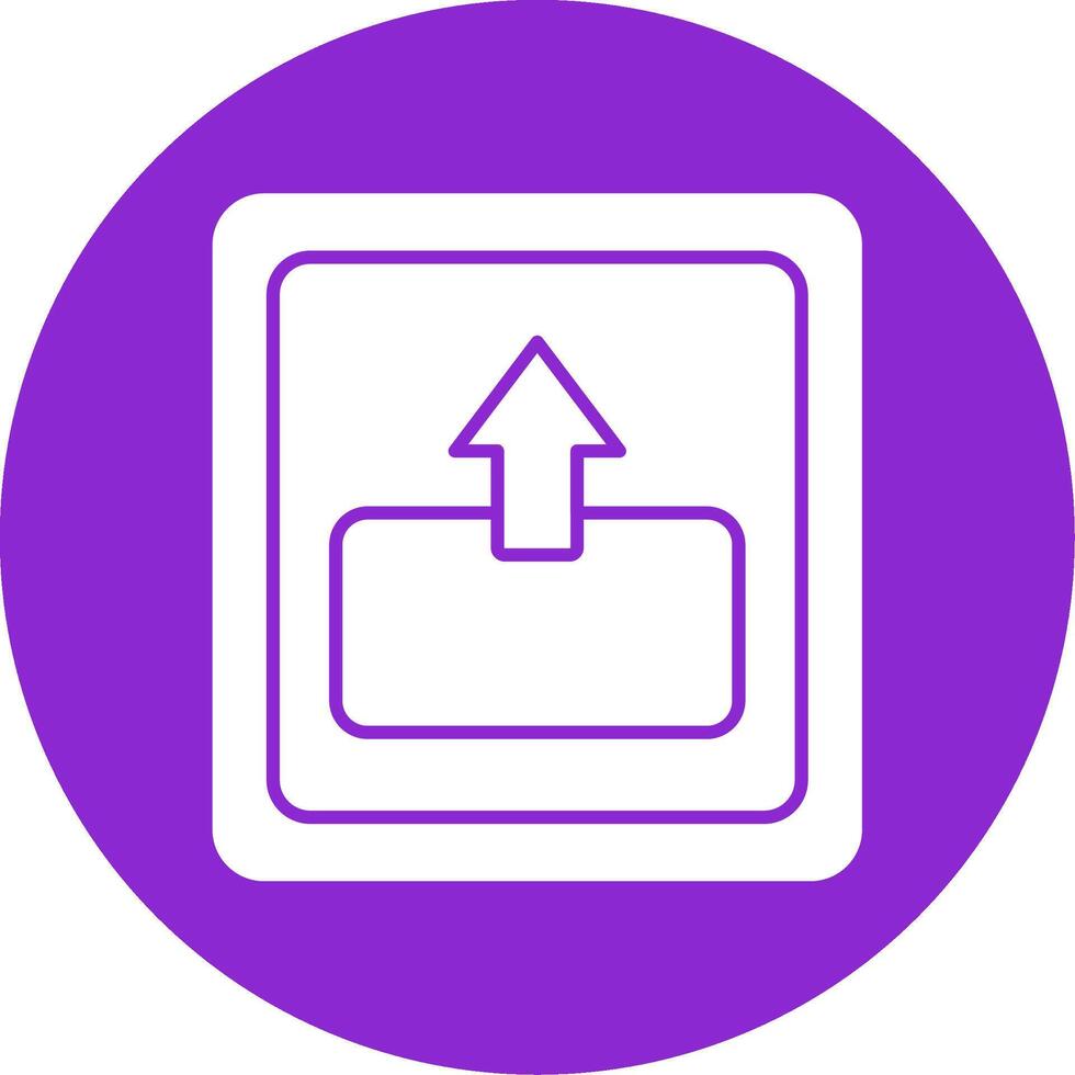 Out Glyph Circle Icon vector