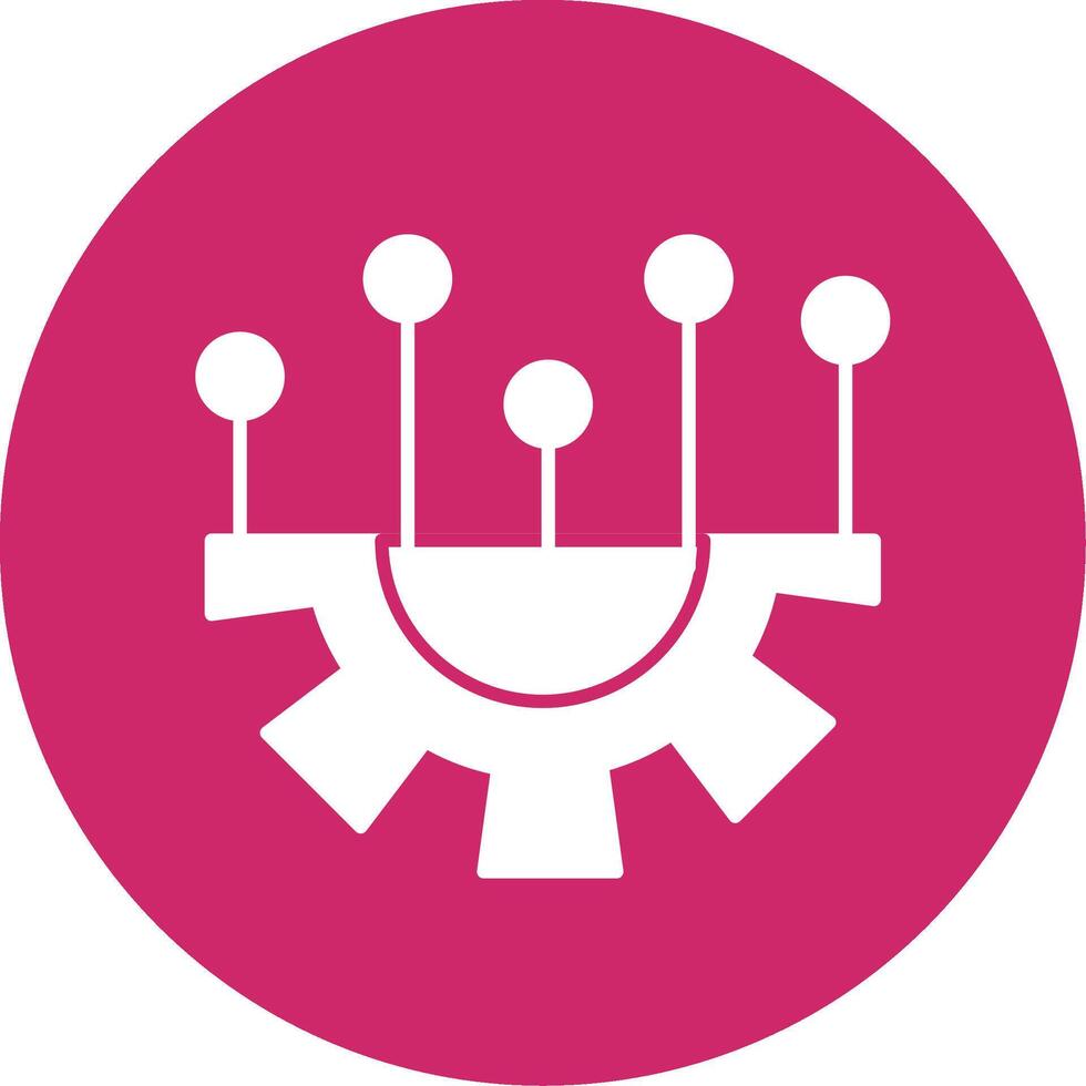 Setting Glyph Circle Icon vector