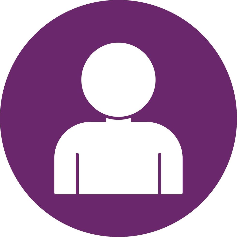 User Glyph Circle Icon vector