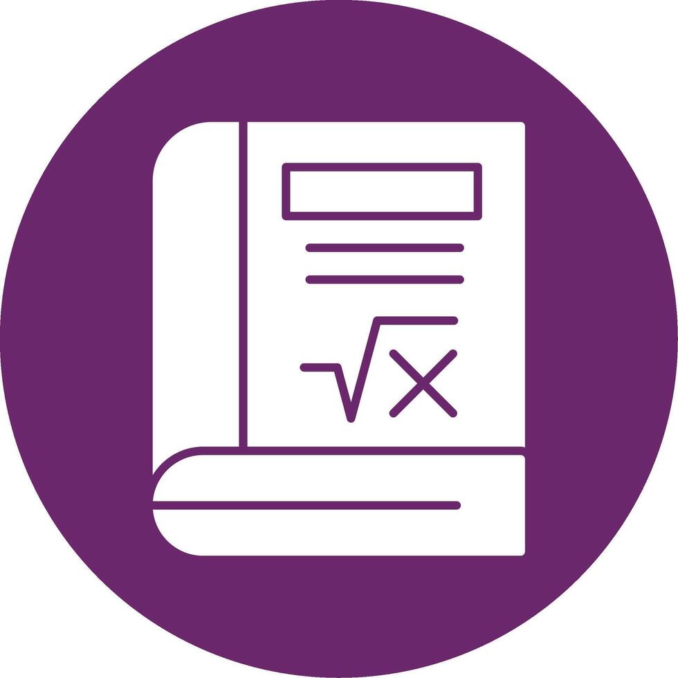 Book Glyph Circle Icon vector