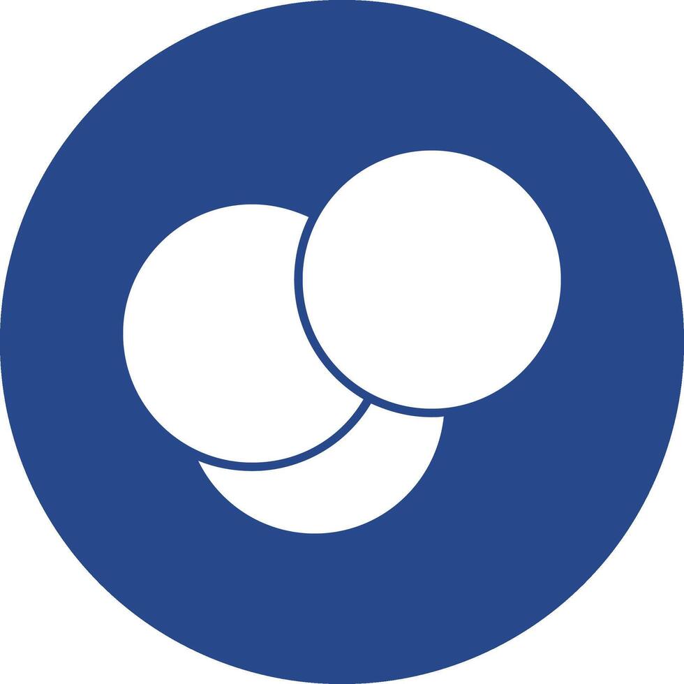 Intersection Glyph Circle Icon vector