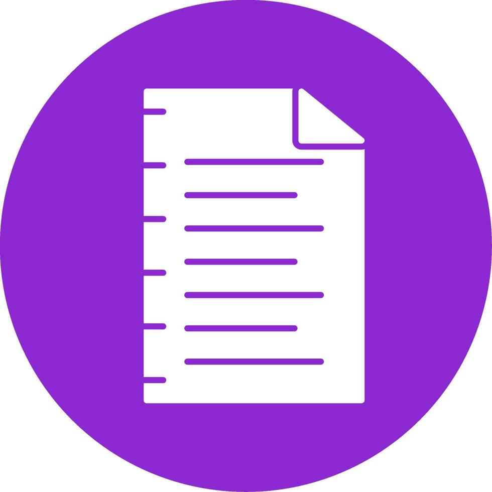 Notebook Glyph Circle Icon vector