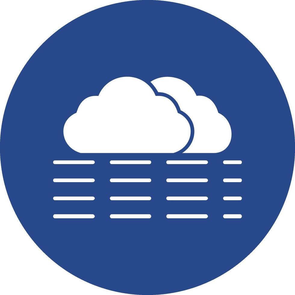 fog Glyph Circle Icon vector
