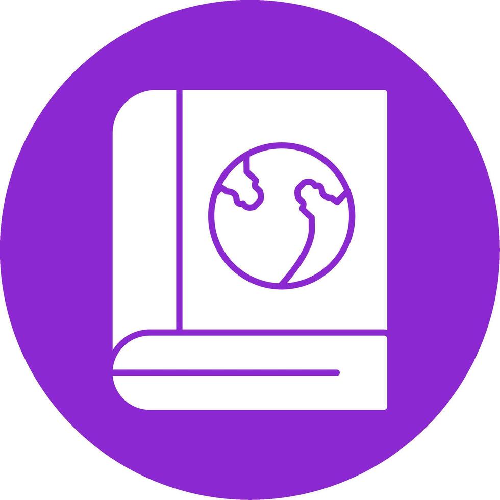 Encyclopedia Glyph Circle Icon vector