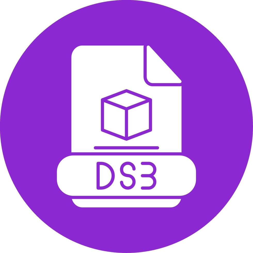 3ds Glyph Circle Icon vector