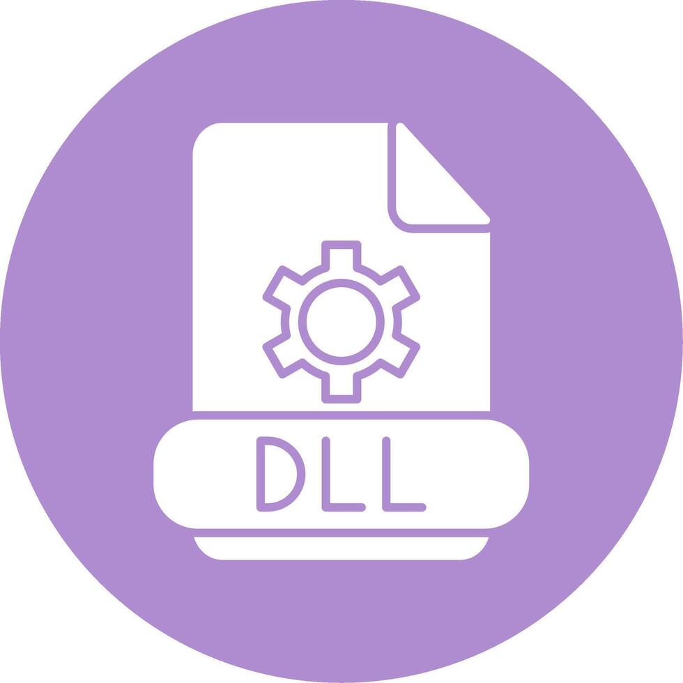 Dll Glyph Circle Icon vector
