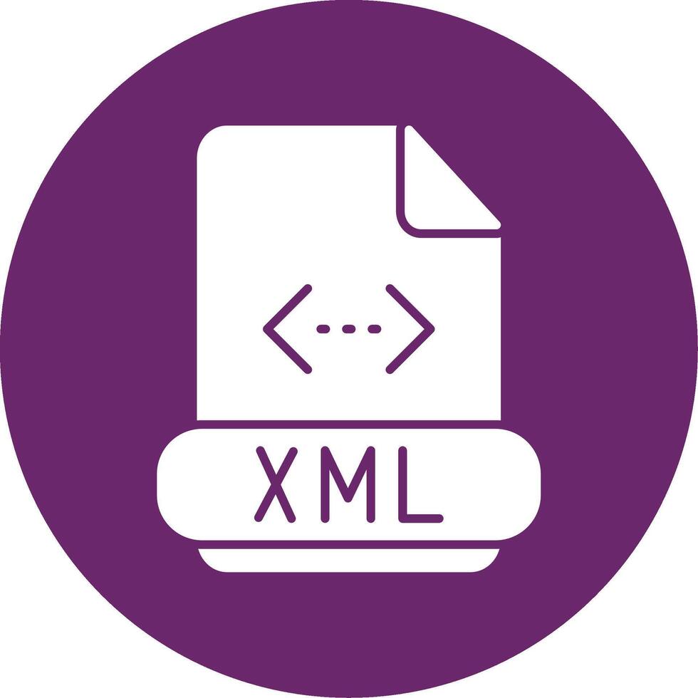 Xml Glyph Circle Icon vector