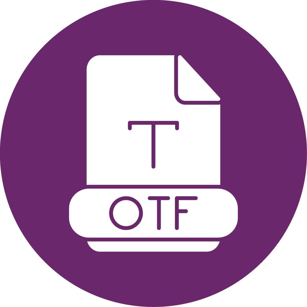 Otf Glyph Circle Icon vector