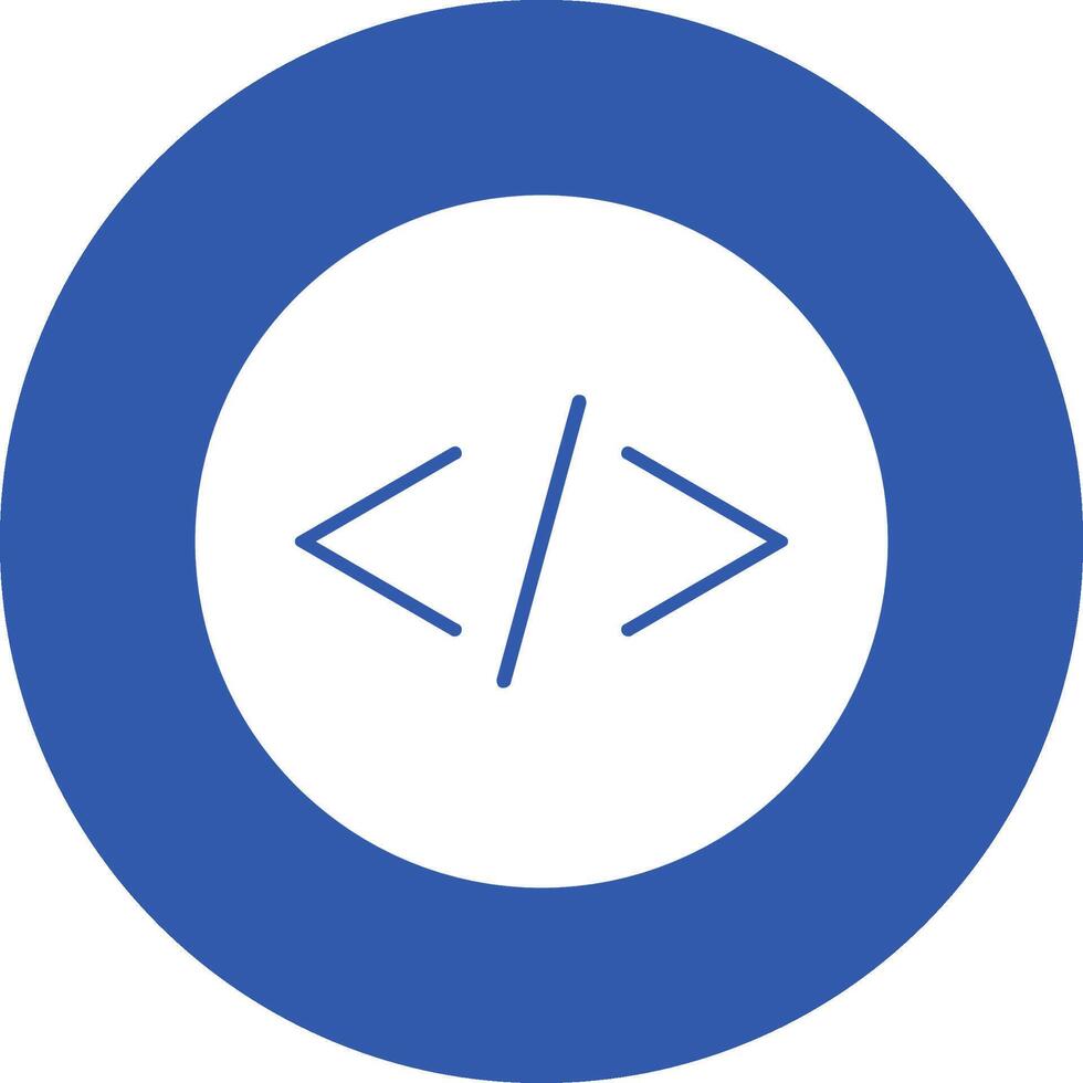 Coding Glyph Circle Icon vector